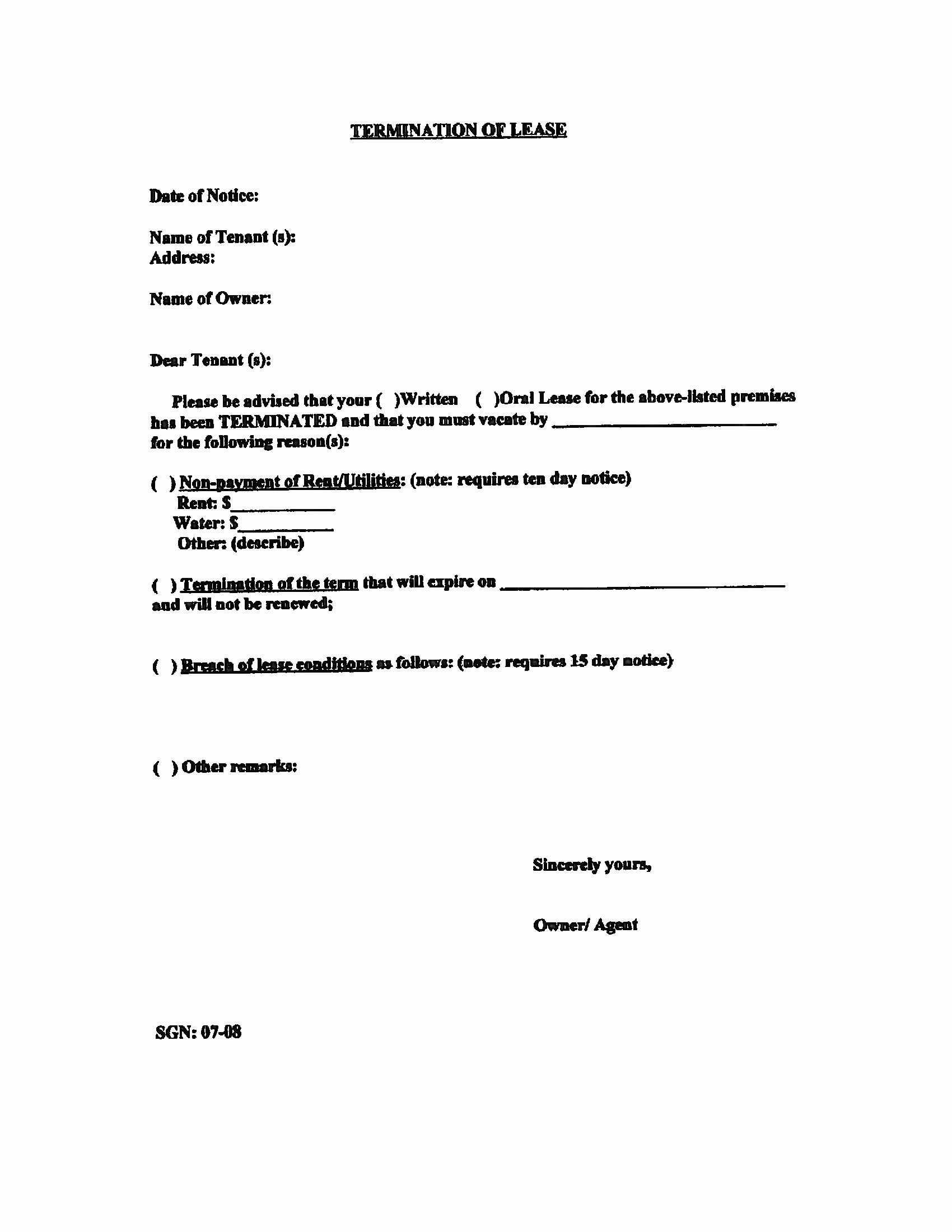 Notice to Vacate Apartment Letter Template - Vacate Notice form to Inspirational Free Printable Intent Letter