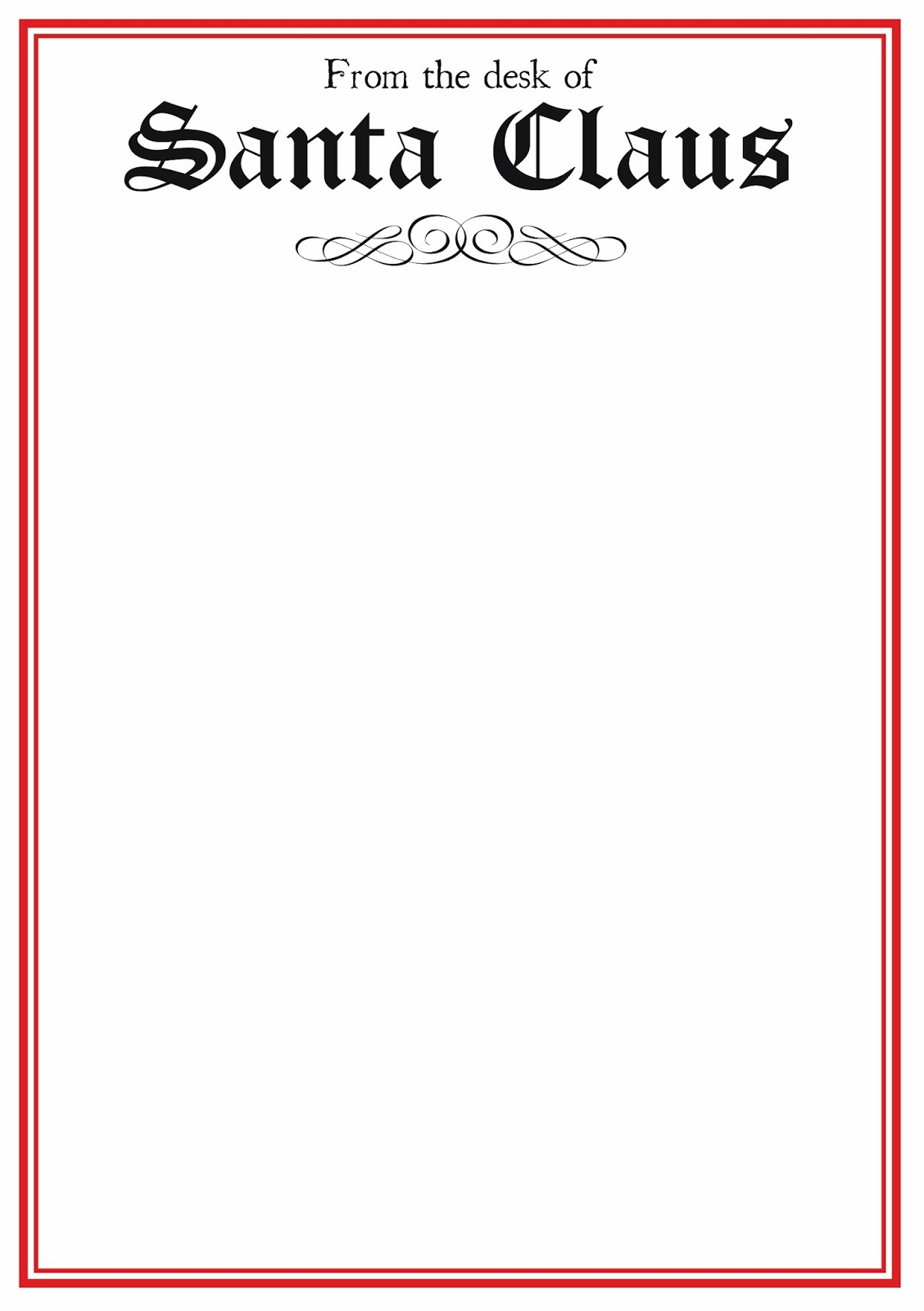 Free Printable Letter From Santa North Pole